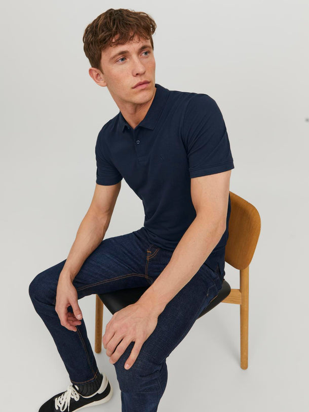 Product CAMISETA POLO BASIC - Navy Blazer Detail:SLIM FIT - Image 3