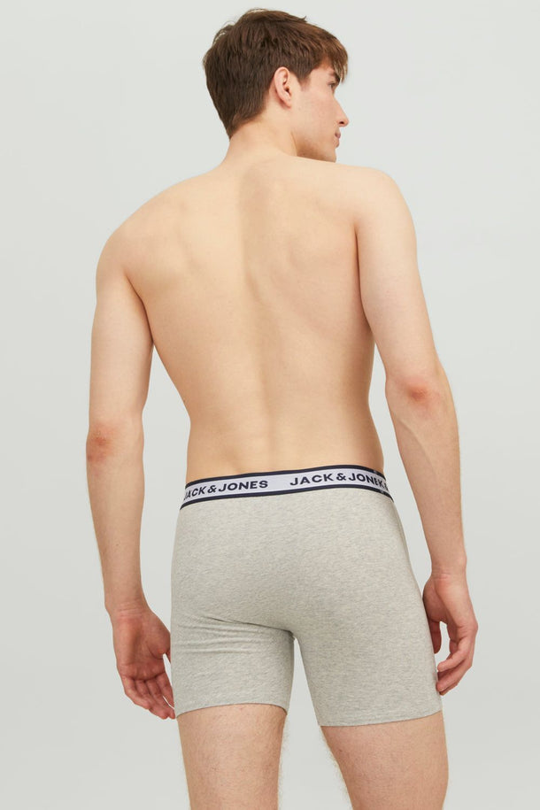 Product BOXER PACK SOLID - Light Grey Melange Pack:White - Navy Blazer - Image 3