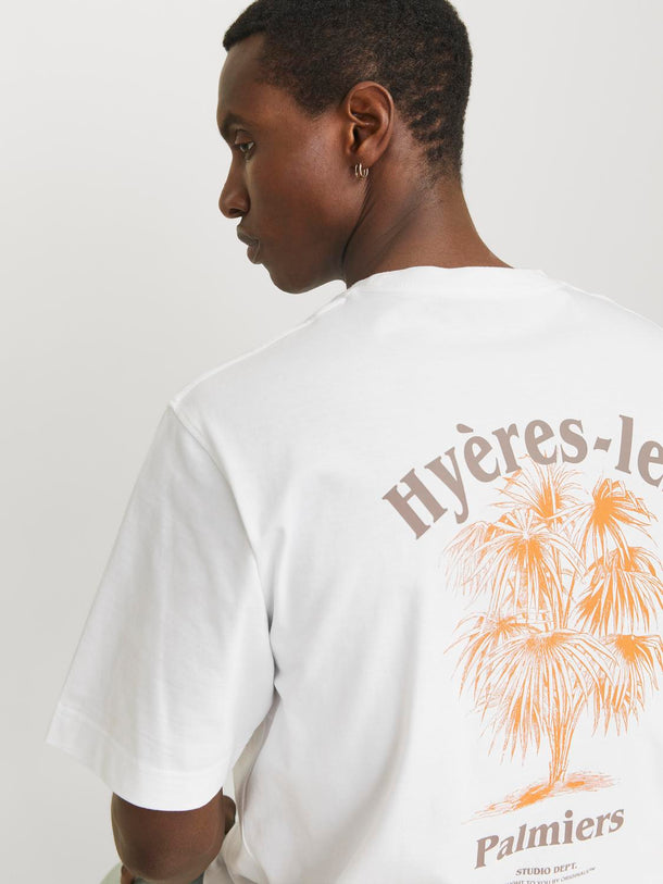 Product CAMISETA PAROS SKETCH-Bright White Print:PALMS - Image 4