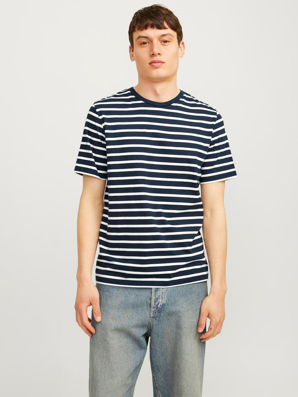 Product CAMISETA ORGANIC - Navy Blazer Stripes:CLOUD DANCER - Image 5