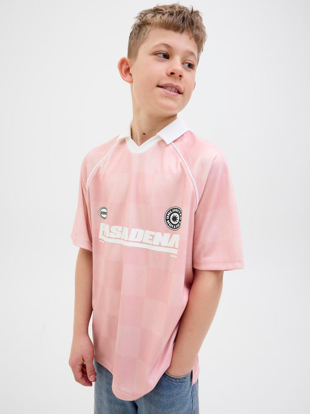 Product POLO LIDO - Pink Icing AOP:Grey Flannel - Image 4