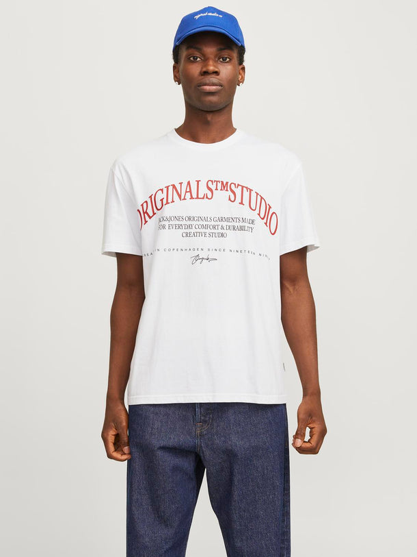 Product CAMISETA FREDERIKSBERG - Bright White Print:SCAN - Image 5