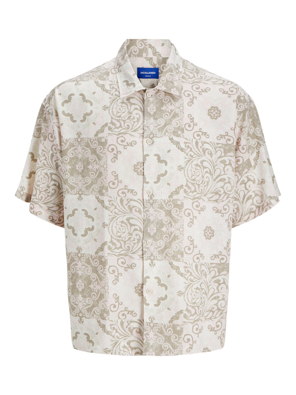 Product CAMISA WIDE DE LINO ESTAMPADA HYDRA - Tickled Pink - Image 1