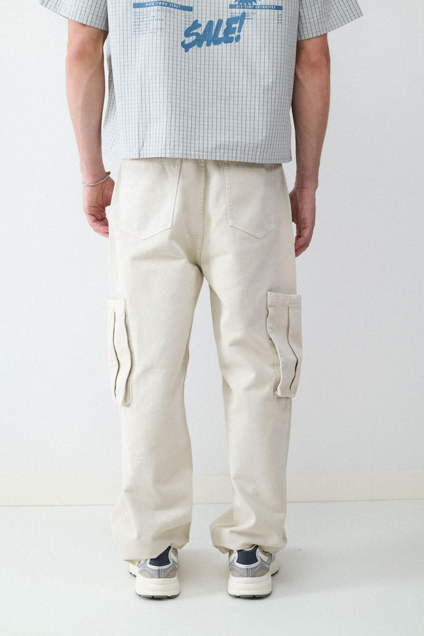 Product PANTALÓN CARGO STRAIGHT BMK-Beige - Image 3