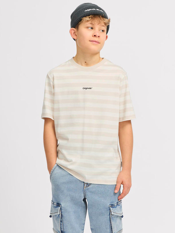Product CAMISETA VESTERBRO NEWTON JNR - Moonbeam Stripes:CLOUD DANCER - Image 1