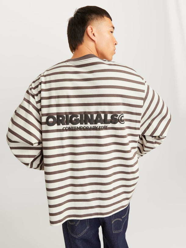 Product CAMISETA SLINGTON CREW-Deep Taupe Stripes:ANTIQUE WHITE - Image 9