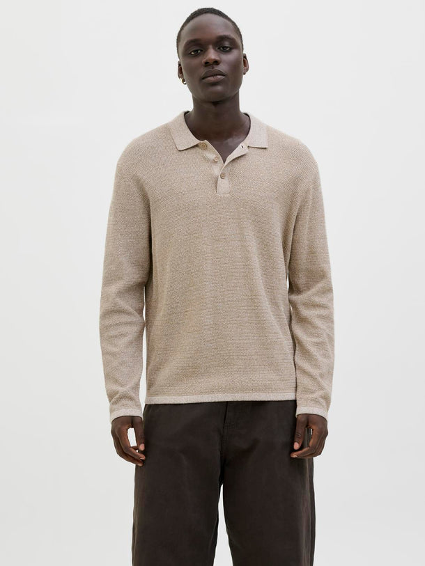 Product POLO RELAXED TEJIDO GEORGE-Coriander Detail:w. White - Image 1