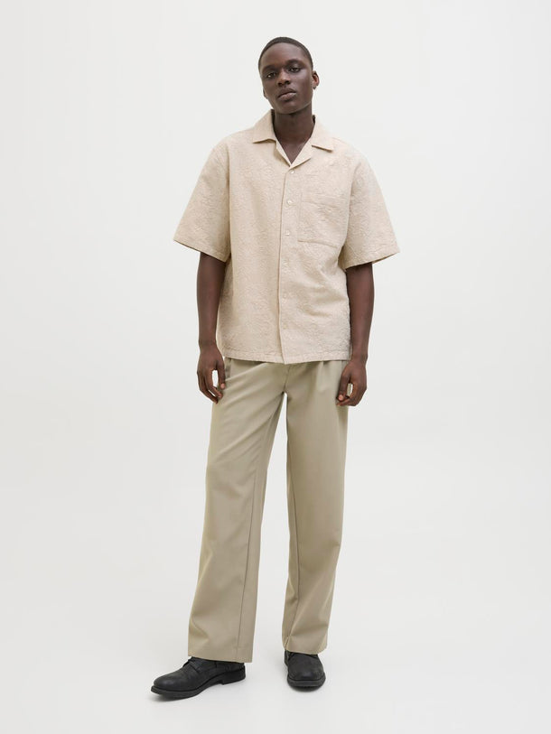 Product CAMISA JACQUARD OVERSIZE DE LINO JACOB-Oatmeal Fit:OVERSIZE FIT - Image 4