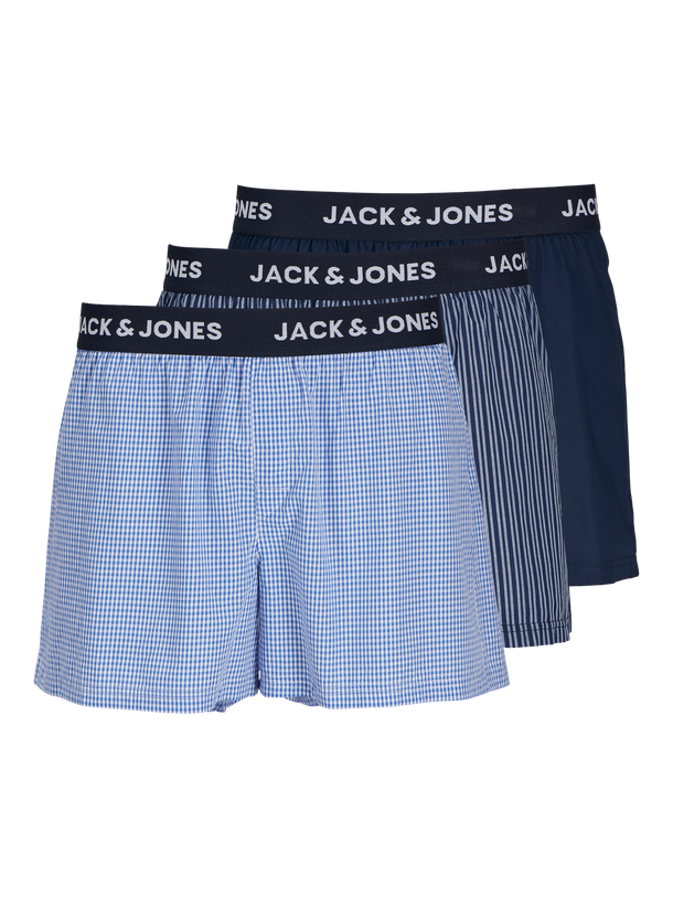 Product BOXERS PACK HECTOR - Navy Blazer Pack:Blue stripes - Blue check - Image 1