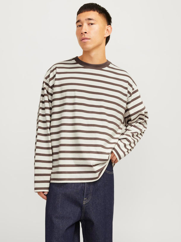 Product CAMISETA SLINGTON CREW-Deep Taupe Stripes:ANTIQUE WHITE - Image 10