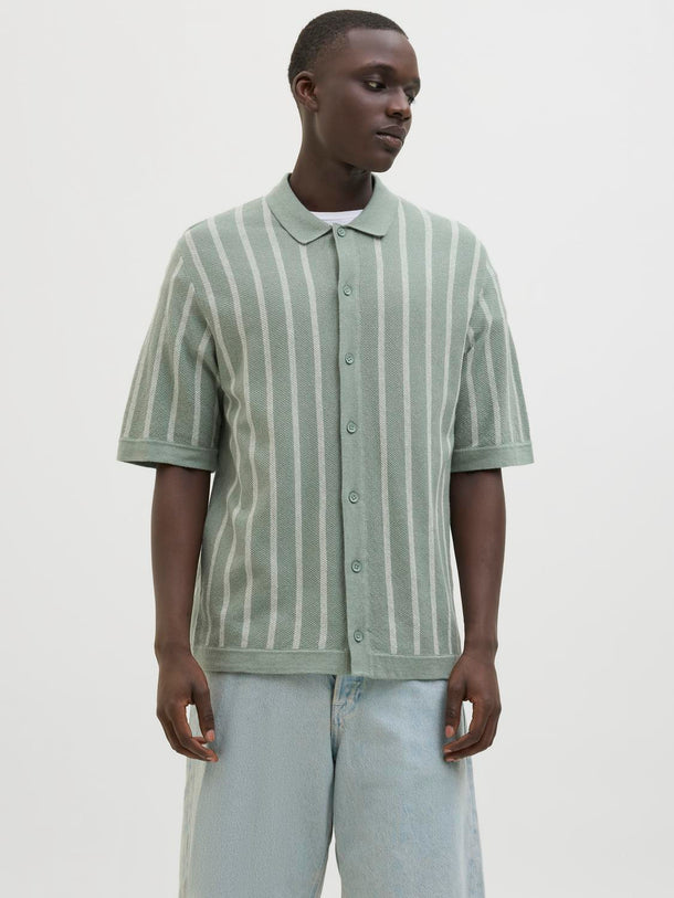 Product POLO RELAXED TEJIDO RAYAS EMIL - Iceberg Green Stripes:w. Cloud Dancer stripes - Image 9