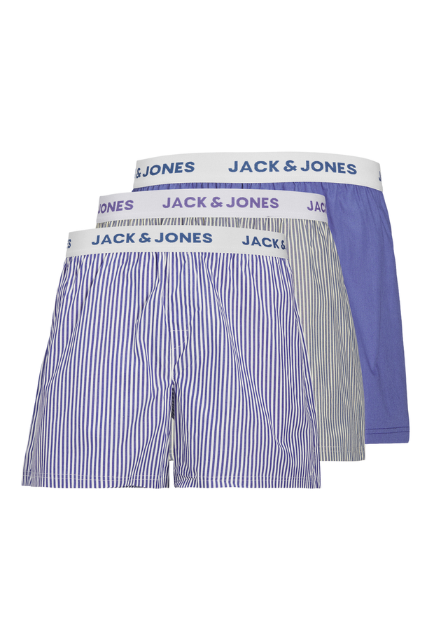 Product BOXERS PACK LUKE - Light Blue Pack:Dark Blue solid - Dark blue stripe - Image 4