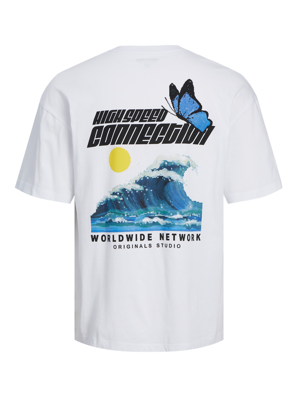 Product CAMISETA CYBERSPACE - Bright White Print:WAVES - Image 1