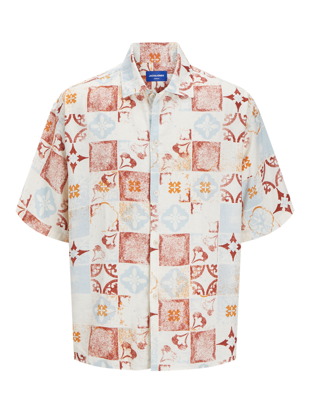 Product CAMISA WIDE DE LINO ESTAMPADA HYDRA - Cloud Dancer - Image 2
