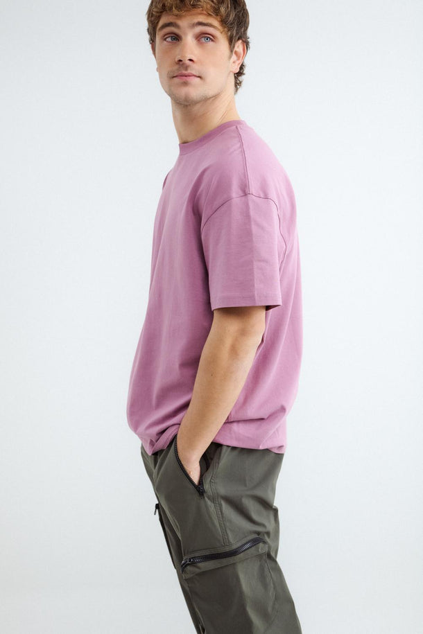 Product CAMISETA MANGA CORTA RELAXED BMK-Mauve Mist - Image 3