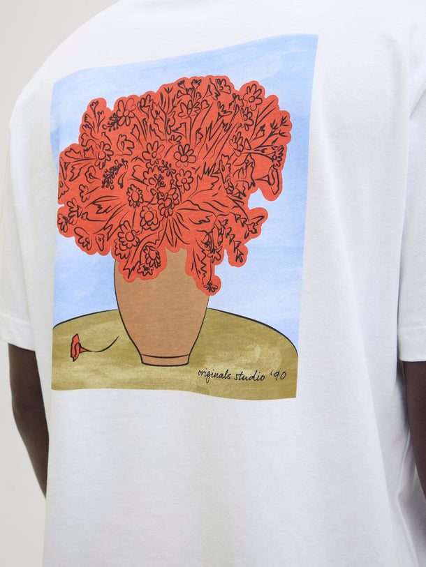 Product CAMISETA MARRAKESH-Bright White Print:FLOWERS - Image 3