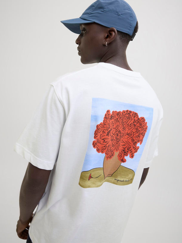 Product CAMISETA MARRAKESH-Bright White Print:FLOWERS - Image 4