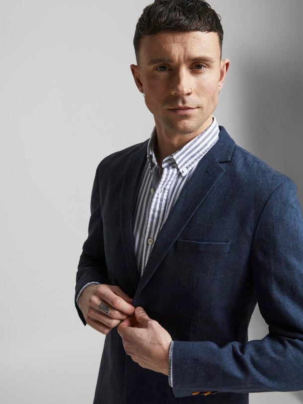 Product BLAZER SLIM DE LINO RAY - Dark Navy Fit:SUPER SLIM FIT - Image 11