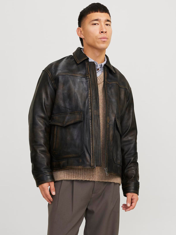 Product CAMPERA BIKER WALLACE - Brown Stone Detail:WASHED - Image 5