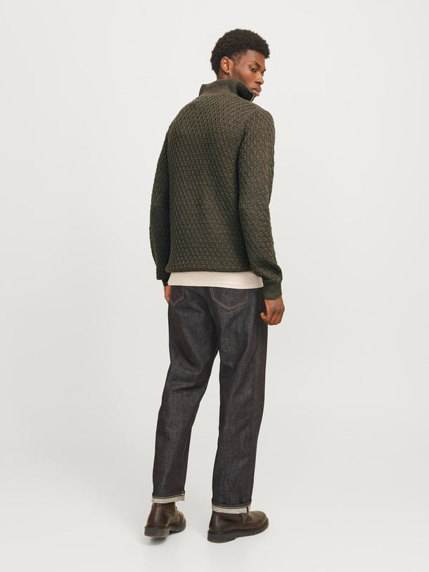 Product SWEATER BLUNORTH - Olive Night Detail:MELANGE - Image 15