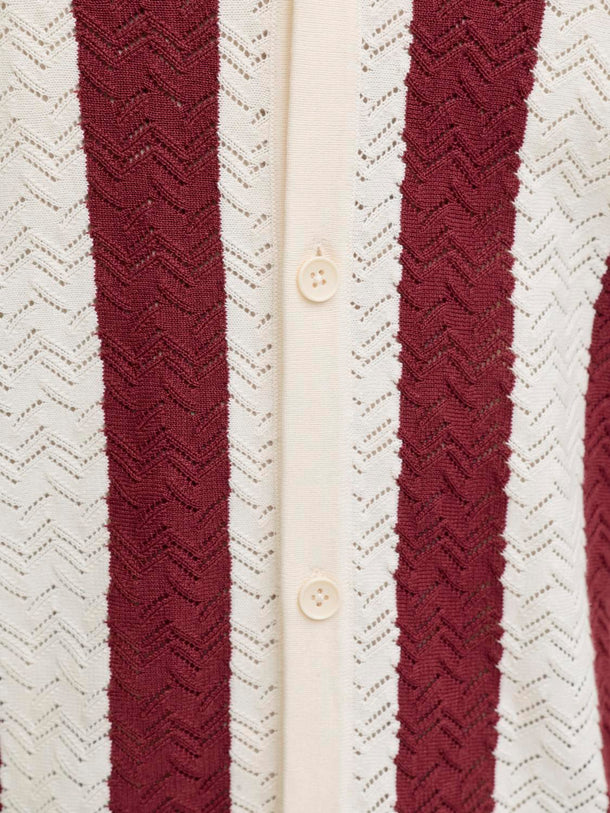 Product POLO LOOSE TEJIDO RAYAS TYLER - Sea Salt Stripes:Cabernet - Image 6