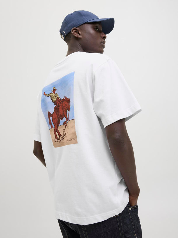 Product CAMISETA LOOSE ESTAMPADA MARRAKESH - Bright White Print:HORSE - Image 10