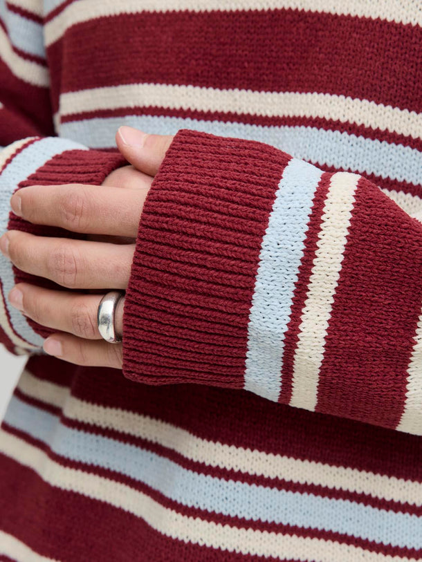 Product POLO RELAXED TEJIDO CAMBRIDGE-Tibetan Red Stripes:Skyway - Image 6