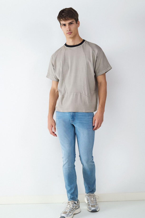 Product JEAN STRAIGHT SLIM BMK-Light Blue Denim - Image 2