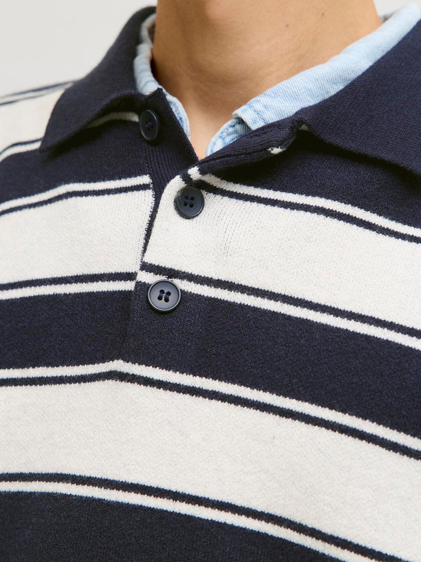 Product POLO LOOSE TEJIDO NOSTALGIA-Sky Captain Stripes:Sea Salt - Image 6