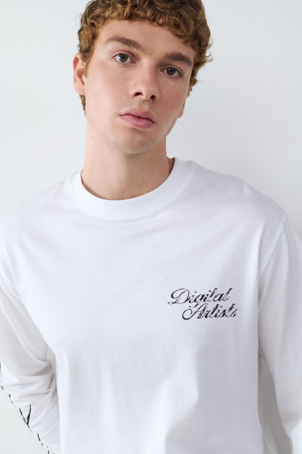 Product CAMISETA MANGA LARGA PRINT-White - Image 7