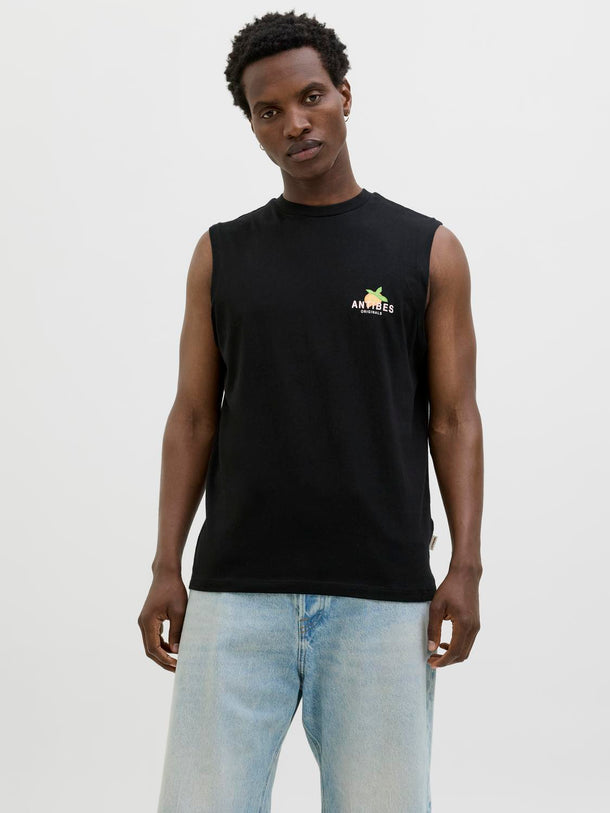 Product MUSCULOSA OVERSIZE ESTAMPADA CANGGU-Black - Image 1