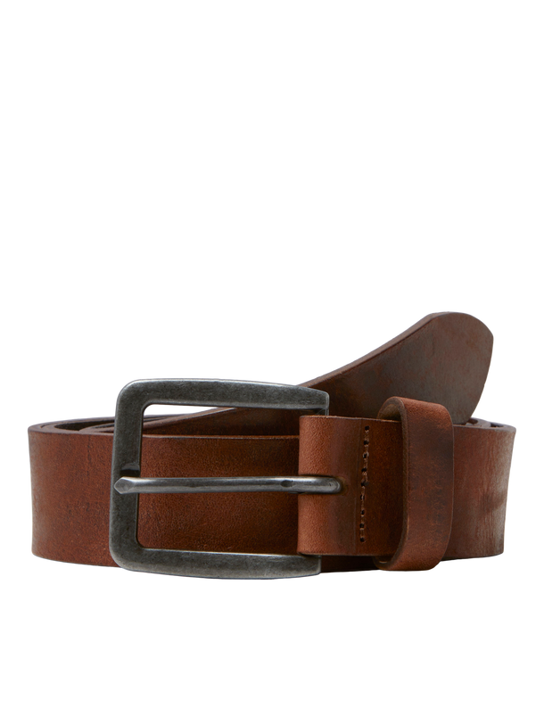 Product CINTURÓN DE CUERO CON HEBILLA VICTOR-Mocha Bisque - Image 1