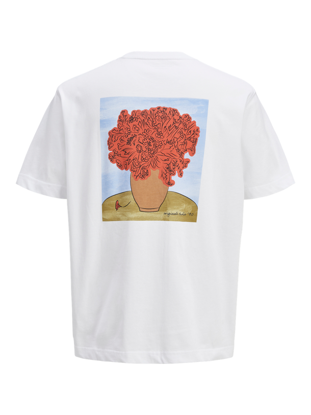 Product CAMISETA MARRAKESH-Bright White Print:FLOWERS - Image 1