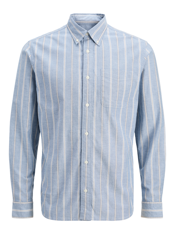 Product CAMISA BROOK OXFORD-Goblin Blue Stripes:SLIM FIT - Image 1