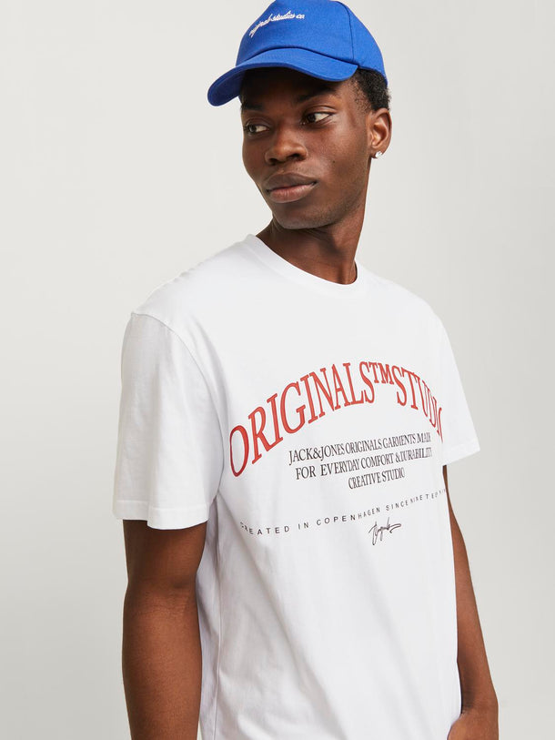 Product CAMISETA FREDERIKSBERG - Bright White Print:SCAN - Image 6
