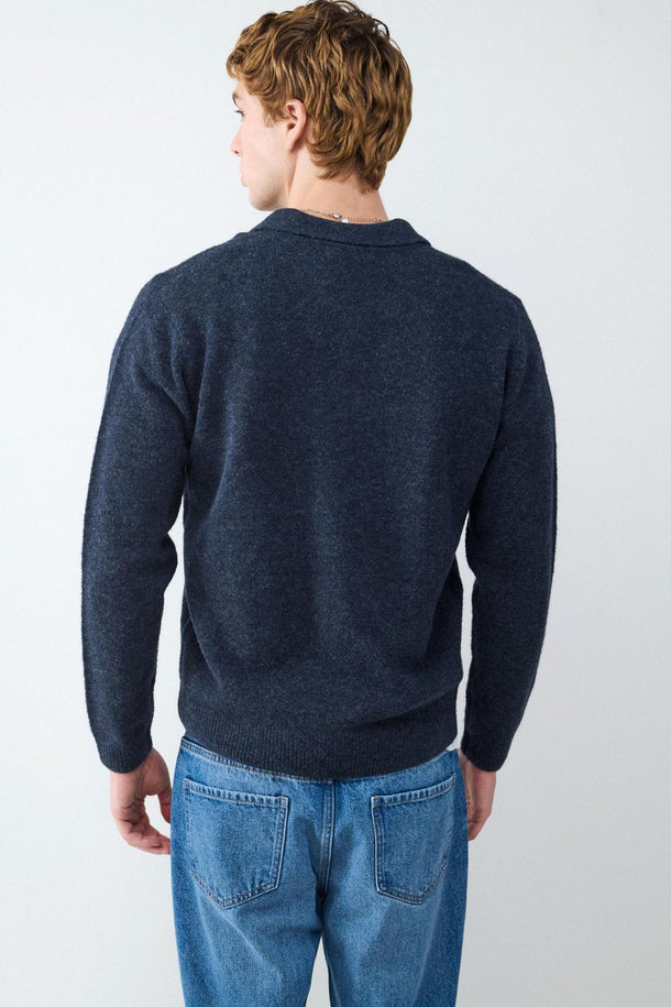 Product SWEATER CUELLO POLO BMK-NAVY BLUE - Image 3