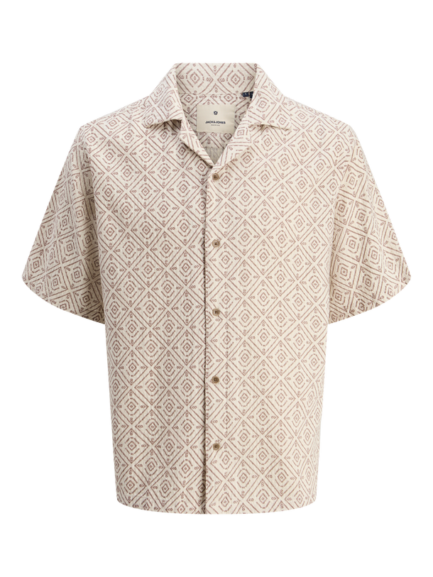 Product CAMISA RELAXED ESTAMPADA VINCENT - Oatmeal Fit:RELAXED FIT - Image 1