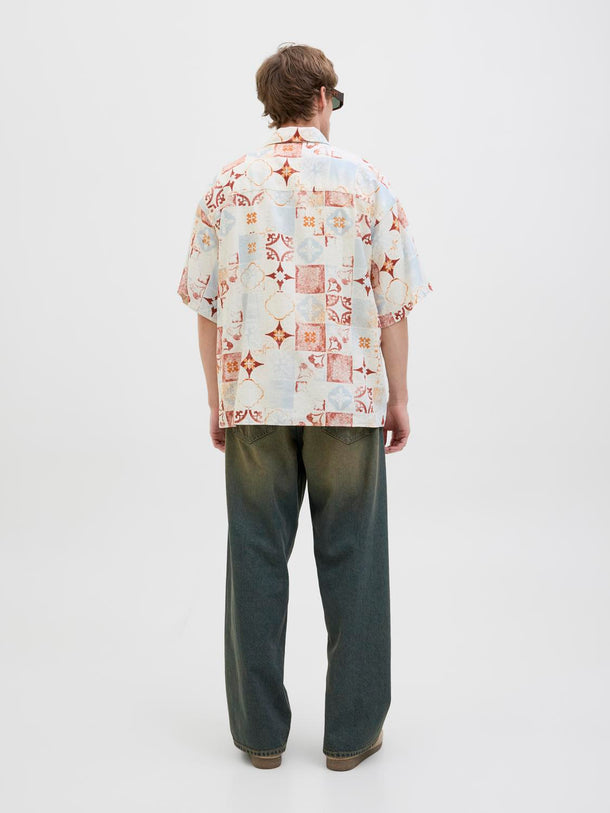 Product CAMISA WIDE DE LINO ESTAMPADA HYDRA - Cloud Dancer - Image 5