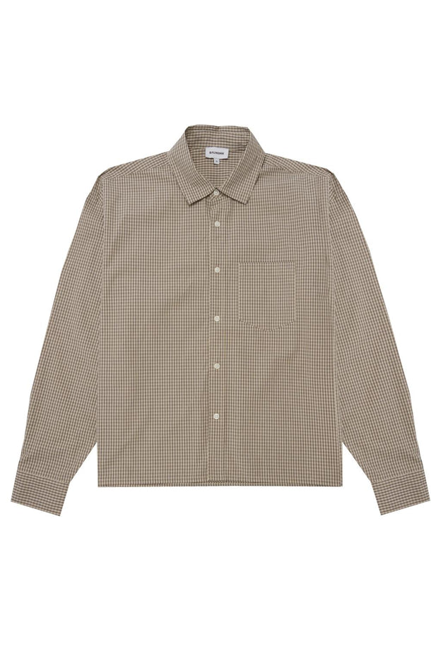 Product CAMISA DE MANGAS LARGAS BOXY-Beige - Image 4