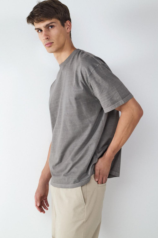 Product CAMISETA MANGA CORTA RELAXED EFECTO LAVADO BMK-Grey - Image 5