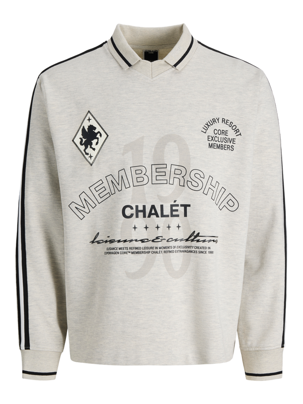 Product BUZO LOOSE FÚTBOL - White Melange - Image 5