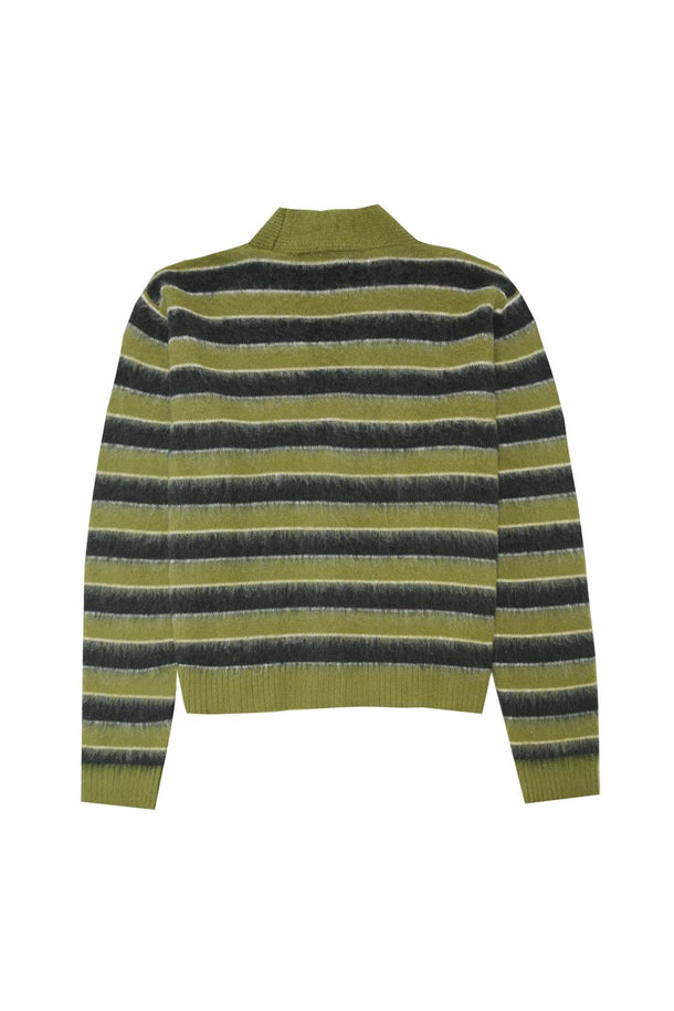 Product CARDIGAN CUELLO PICO RAYAS BMK-Green Tea - Image 5