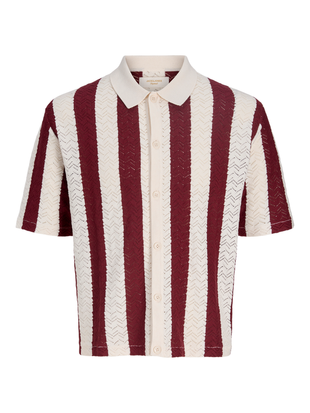 Product POLO LOOSE TEJIDO RAYAS TYLER - Sea Salt Stripes:Cabernet - Image 5
