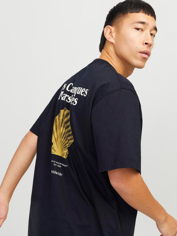 Product CAMISETA PAROS SKETCH-Black Print:YELLOW CLAM - Image 4