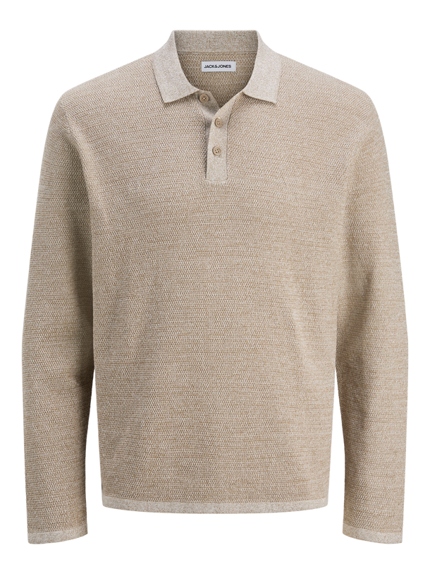 Product POLO RELAXED TEJIDO GEORGE-Coriander Detail:w. White - Image 5
