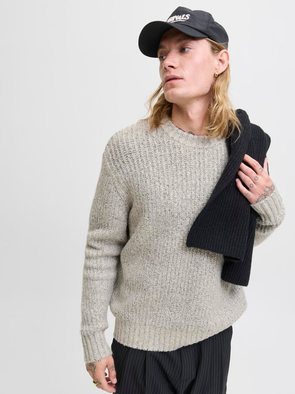 Product SWEATER LOOSE BOWERY-Sea Salt Detail:Melange - Image 3