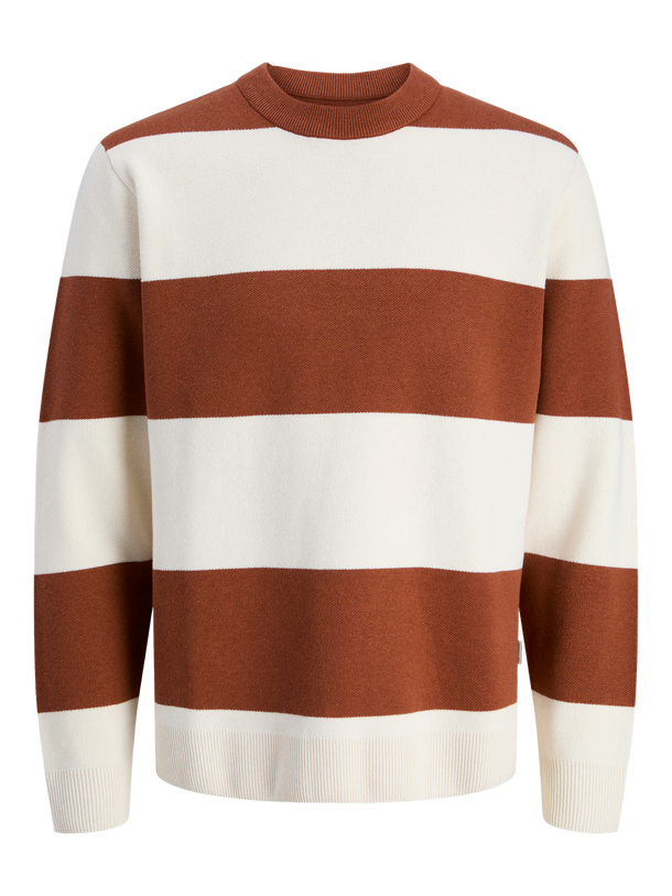 Product SWEATER BOSTON - Sea Salt Stripes:Arabian Spice - Image 1