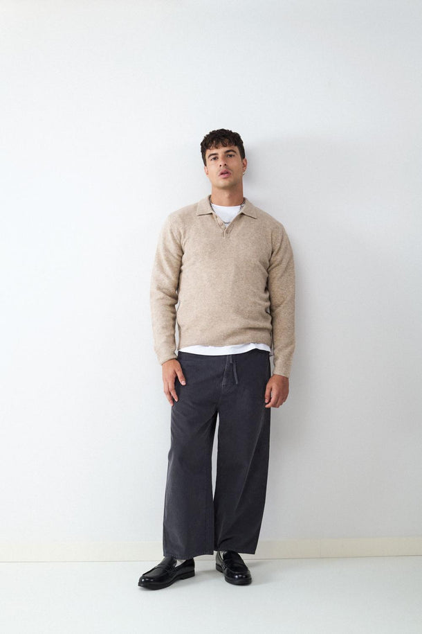 Product SWEATER CUELLO POLO BMK-Beige - Image 2