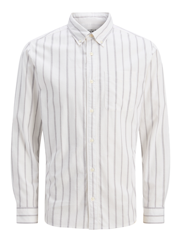 Product CAMISA BROOK OXFORD-Cloud Dancer Stripes:SLIM FIT - Image 1