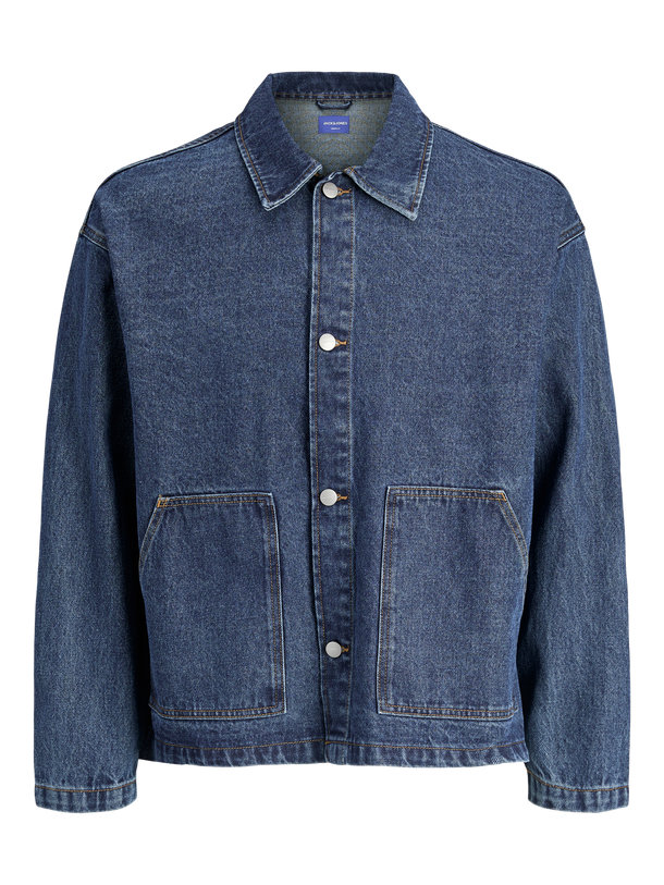 Product CAMISA LOOSE DENIM ESTAMPADA BOWERY-Dark Denim - Image 1